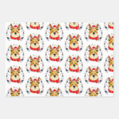 Niedlicher Weihnachtsmann Geschenkpapier Set (Vorderseite)