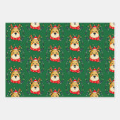 Niedlicher Weihnachtsmann Geschenkpapier Set (Vorderseite 3)