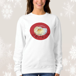 Niedlicher Weihnachtsmann Gesicht Red Ho Ho Weihna Sweatshirt