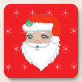 Niedlicher Weihnachtsmann Getränkeuntersetzer (Vorderseite)