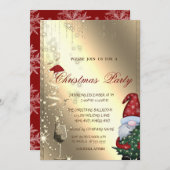 Niedlicher Weihnachtsmann, Glass, Weihnachtsgesche Einladung (Vorne/Hinten)