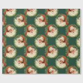 Niedlicher Weihnachtsmann glücklich Weihnachten Geschenkpapier (Flach)