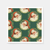Niedlicher Weihnachtsmann glücklich Weihnachten Serviette (Vorderseite)