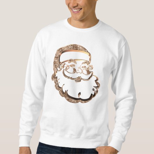 Niedlicher Weihnachtsmann Gold Vater Weihnachten Sweatshirt (Vorderseite)