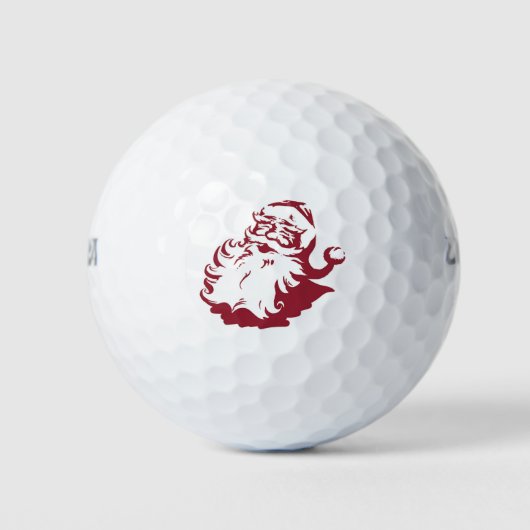 Niedlicher Weihnachtsmann Golfball (Vorderseite)