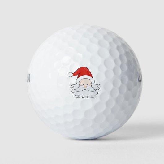 Niedlicher Weihnachtsmann Golfball (Vorderseite)
