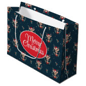 Niedlicher Weihnachtsmann Große Geschenktüte (Vorderseite Schrägansicht)