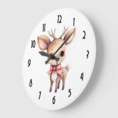 Niedlicher Weihnachtsmann Große Wanduhr (Winkel)