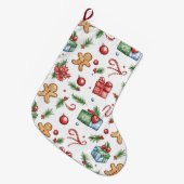 Niedlicher Weihnachtsmann Großer Weihnachtsstrumpf (Vorderansicht (hängend))