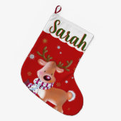 Niedlicher Weihnachtsmann Großer Weihnachtsstrumpf (Vorderansicht (hängend))