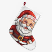 Niedlicher Weihnachtsmann Großer Weihnachtsstrumpf (Vorderansicht (hängend))