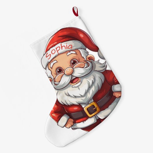 Niedlicher Weihnachtsmann Großer Weihnachtsstrumpf (Rückseite (Hängend))