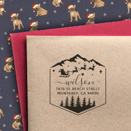 Niedlicher Weihnachtsmann Gummistempel