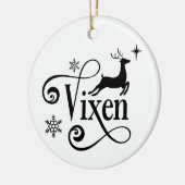 Niedlicher Weihnachtsmann heißt Vixen Weihnachten Keramik Ornament (Links)