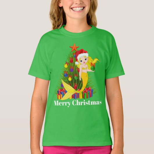Niedlicher Weihnachtsmann hinzufügen Nachricht T - T-Shirt (Vorderseite)