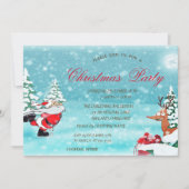 Niedlicher Weihnachtsmann, Hirschweihweihnachtskor Einladung (Vorderseite)