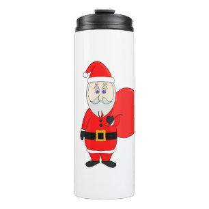 Niedlicher Weihnachtsmann-Holding-Beutel Thermosbecher