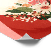 Niedlicher Weihnachtsmann Illustration Kinderzimme Poster (Ecke)