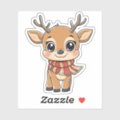 Niedlicher Weihnachtsmann im Scarf Aufkleber (Blatt)