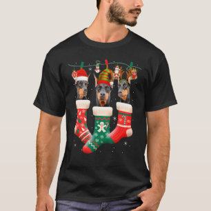 Niedlicher Weihnachtsmann in Sock Xmas Reindeer Sa T-Shirt