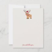 Niedlicher Weihnachtsmann-Individuelle Name Mitteilungskarte (Vorderseite)