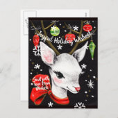 Niedlicher Weihnachtsmann-Jahrgangsbild Postkarte (Vorne/Hinten)