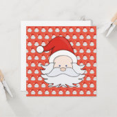 Niedlicher Weihnachtsmann Karte (Vorderseite/Rückseite Beispiel)