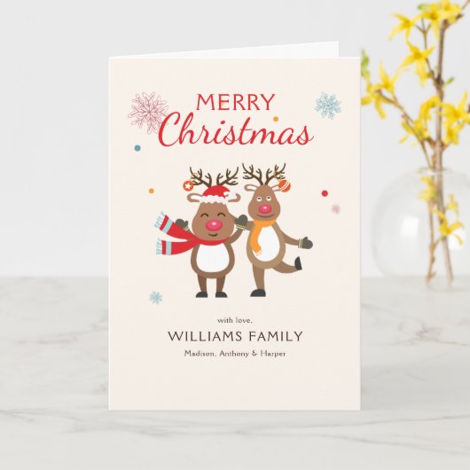 Niedlicher Weihnachtsmann Karte (Gelbe Blume)