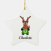 Niedlicher Weihnachtsmann Keramik Ornament (Vorne)