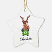 Niedlicher Weihnachtsmann Keramik Ornament (Links)