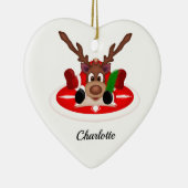 Niedlicher Weihnachtsmann Keramik Ornament (Rechts)