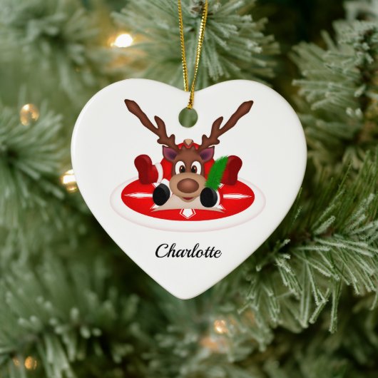 Niedlicher Weihnachtsmann Keramik Ornament (Baum)