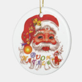 Niedlicher Weihnachtsmann Keramik Ornament (Links)