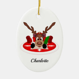 Niedlicher Weihnachtsmann Keramik Ornament