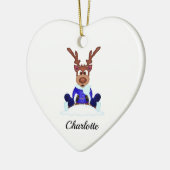 Niedlicher Weihnachtsmann Keramik Ornament (Links)