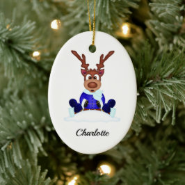 Niedlicher Weihnachtsmann Keramik Ornament