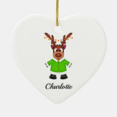 Niedlicher Weihnachtsmann Keramik Ornament (Hinten)