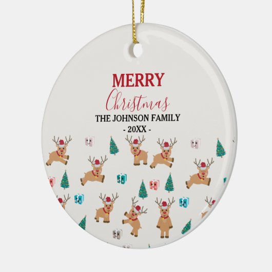 Niedlicher Weihnachtsmann Keramik Ornament (Links)