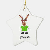 Niedlicher Weihnachtsmann Keramik Ornament (Links)