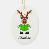 Niedlicher Weihnachtsmann Keramik Ornament (Hinten)