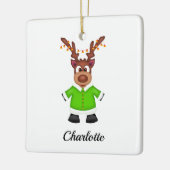 Niedlicher Weihnachtsmann Keramikornament (Links)