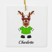 Niedlicher Weihnachtsmann Keramikornament (Vorderseite)