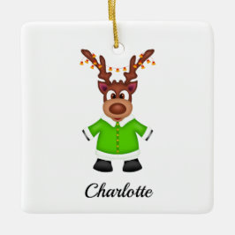 Niedlicher Weihnachtsmann Keramikornament