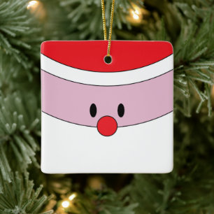Niedlicher Weihnachtsmann Keramikornament
