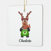 Niedlicher Weihnachtsmann Keramikornament (Links)