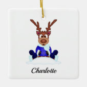 Niedlicher Weihnachtsmann Keramikornament (Vorderseite)