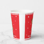 Niedlicher Weihnachtsmann Kids Winter Personalisie Pappbecher (Rechts)