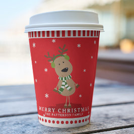 Niedlicher Weihnachtsmann Kids Winter Personalisie Pappbecher