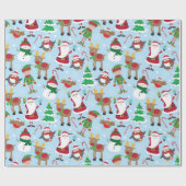 Niedlicher Weihnachtsmann Kinder Geschenkpapier (Flach)