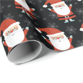 Niedlicher Weihnachtsmann Kinder Weihnachten Geschenkpapier (Rolleneckpunkt)